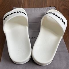 新品未使用 バレンシアガ プールスライドサンダル ホワイト 25cm