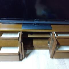 天然木のテレビ台の画像