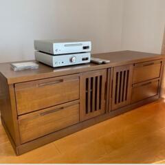 天然木のテレビ台の画像