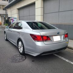 クラウンHYBRID　アスリートG　H25　車検6/5　走行54000ｋ　黒革Ｓ　純正ＨＤＤナビ＆フルセグＴＶ　パノラマビューモニター　ドラレコ　レーダー　ＥＴＣ　17ＡＷ　１オーナーの画像