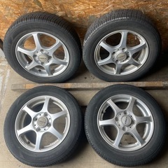 バリ山　アルミ付き　GOODYEAR 155/65R13 夏タイヤ　2016年製　13インチ