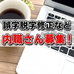 誤字脱字修正 内職さん募集♪ スキマ時間で簡単作業♪