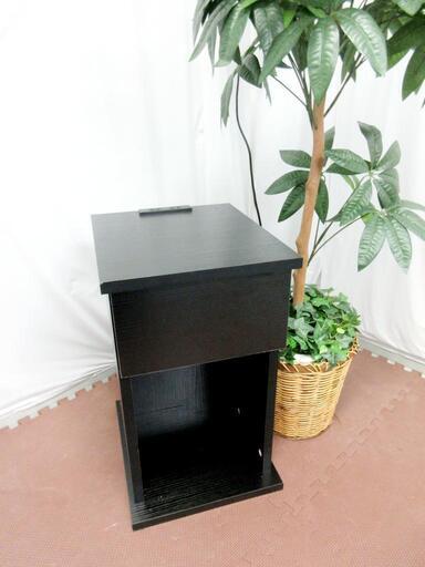 ☆T2553☆ サイドテーブル ナイトテーブル ブラック 美品です！