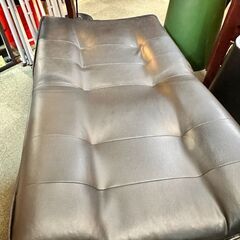 黒いソファ / リクライニング / 1pソファ 【F0038】の画像