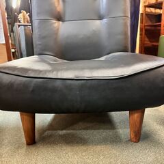 黒いソファ / リクライニング / 1pソファ 【F0038】の画像