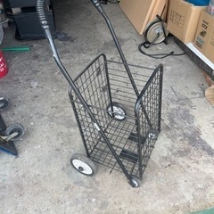 買い物カート キャンプカート 車輪付き 大型カゴ付き 折りたたみ...