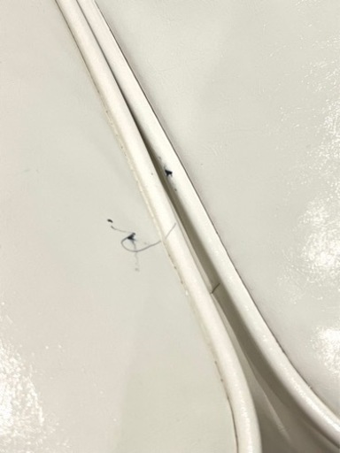 美品 チェスターフィールドソファ ホワイト3人掛け
