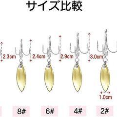 銀 　10本セット ＃8 10本セット ルアー ブレード トリプル 　 K1の画像