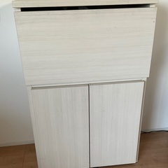 折りたたみ式学習机　コンパクト机　ミシン・アイロン台作業机　蛍光灯&椅子セットの画像