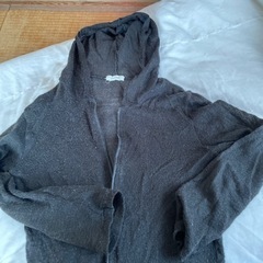 黒　パーカー　カーディガン