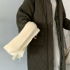 バックスリットキルティングロング中綿ダウンコート 【日本Mサイズ...