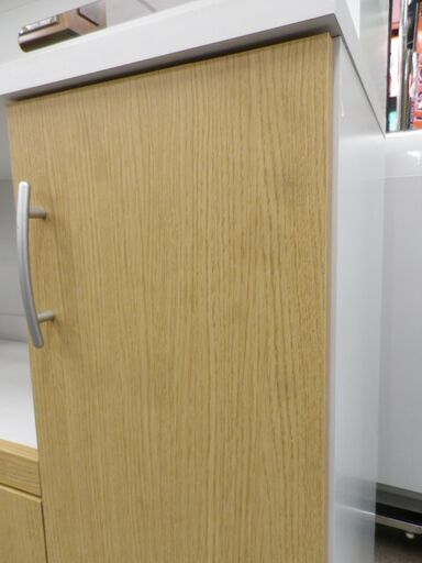 レンジボード 高さ180㎝ 幅90㎝ 奥行42㎝ 木目調 キッチンボード 食器棚 キッチン収納 西岡店