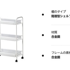値段交渉聞きます！IKEA(イケア) HORNAVAN ワゴン ホワイトの画像