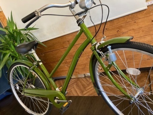 【前後タイヤ・チューブ新品！】26インチ自転車　グリーン