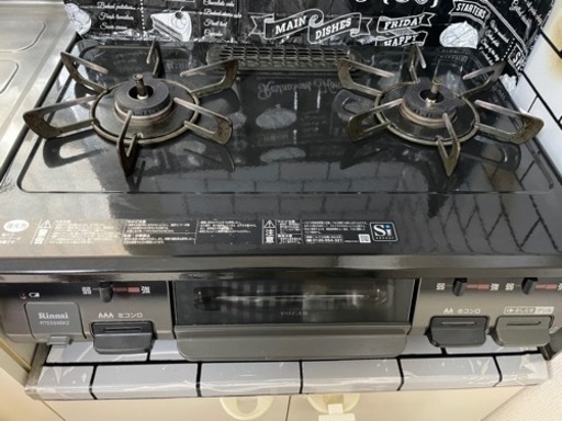リンナイ　RTE594BK2L ガスコンロ [2口 /左強火 /プロパンガス]