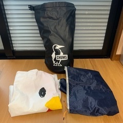 無料であげます。自転車用 レインポンチョ からあげクンレインポンチョの画像