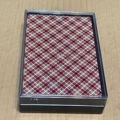塩化ビニール製 トランプ ②チェック柄 ケース傷あり 柄違いも掲載してます。の画像