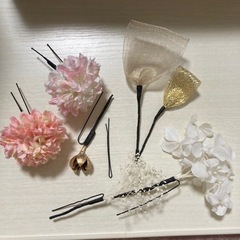髪飾り ドライフラワーの画像