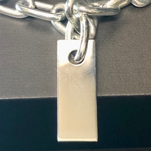 【美品】GUCCI グッチ ロゴプレート チェーンブレスレット シルバー925