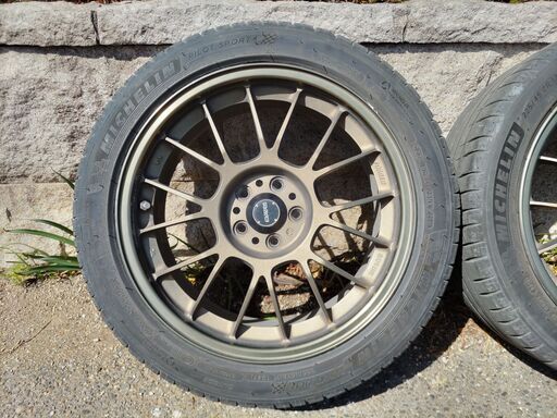 【値下げ】RAYS VOLK Racing SE37K 17インチ7.5J +48 PCD100 4本 おまけタイヤ付き
