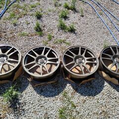 DIREZZA　ディレッツァ　17ｘ7J+48　PCD100　5穴　ブロンズ　４本セット　1本インナーリムにクラック有ります 軽量 DIREZZA ディレッツァ RSC 7J-17 PCD100 5穴 +