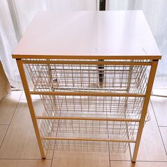 IKEA・収納引き出し　網タイプ白　中古品