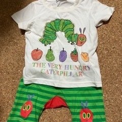 ⑨はらぺこあおむし Tシャツとズボン セットアップ 90