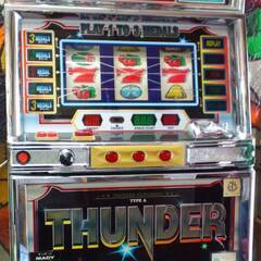 パチスロ実機】メーシー☆サンダーV【コイン不要機付】4号機・レア