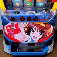 【パチスロ実機】SANKYO★パチスロ 涼宮ハルヒの憂鬱【コイン不要機付】の画像