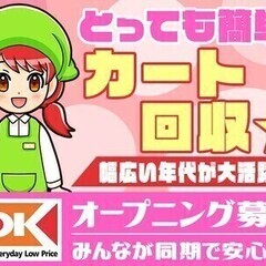 ≪オープニング≫スーパーのカゴ回収やカート整理★簡単ワーク◎シフ...