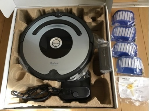 ルンバ　Roomba 641 新しいフィルタ4個とサイドブラシ1個付き