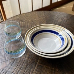 【決まりました】レトロ　ストーンウェア　ロッタグラス　セット