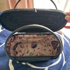 バッグ　黒　あみかごの画像