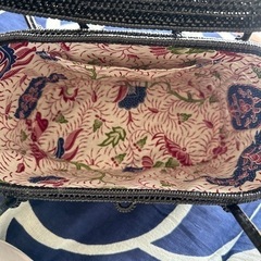 バッグ　黒　あみかごの画像