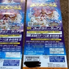 木下大サーカス 新潟公演チケット　2枚セット　5月7日まで