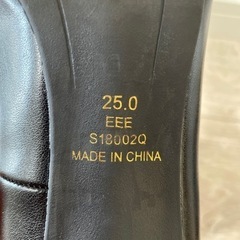 パンプス 黒 25.0cm 女性用の画像