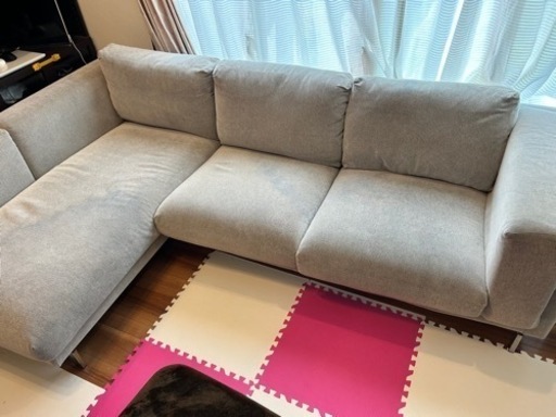 （値下げしました）IKEA nockeby 3人掛けソファ グレー