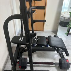 懸垂マシン+ベンチ+ダンベル10kg*2 +バーベル20kgの画像