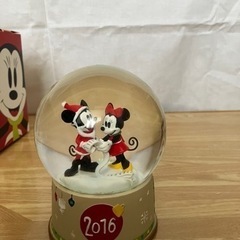 ミッキー＆ミニー　ぬいぐるみ、スノードーム、オーナメント　3点セットの画像