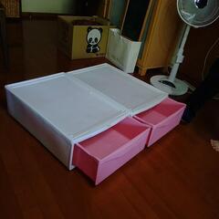 押し入れ収納ケース(2個セット)の画像