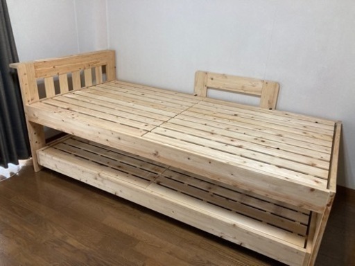 総檜製すのこベット シングル2段(定価:7〜8万円)