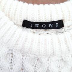 INGNI（イング）白のニットワンピースの画像