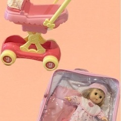 おままごと　ベビーカーとお人形セットの画像