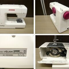 美品 電動ミシン ジャノメ IJ-340 モデル639 家庭用 JANOME ホワイト 動作品 付属品付き 苫小牧西店の画像