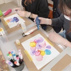 アルコールインクアート体験Lessonの画像