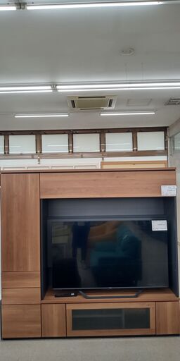 ★ジモティ割あり★  リビングボード 茶 H172×D180×W46.5 クリーニング済み TJ524