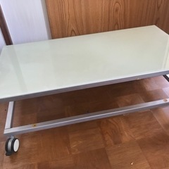 ガラス天板センターテーブル　ローテーブルの画像