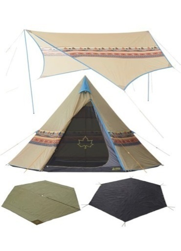 【値下げしました】ロゴス　ナバホ400、マット、シート、タープ　4点セット