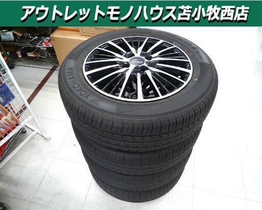 タイヤ ホイール 4本セット ヨコハマ BluEarth-ES ES32 185/65R15 2022年製 Verthandi ET43 5.5J 4H PCD 100 中古 苫小牧西店