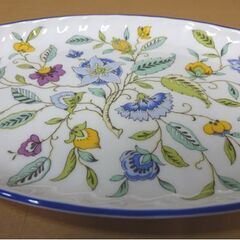 ミントン ハドンホール ブルー オーバルプレート 22×14cm トレイ MINTON 食器 皿 プレート 札幌市 白石区の画像